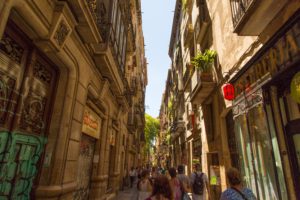 On the way to the museum, love the streets off of La Rambla Blvd.