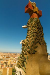 High in Sagrada Família.