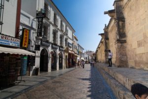 A Cordoba Street next to the Mosque-Cathedral. 