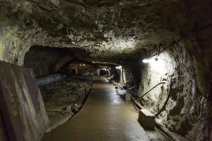 Inside the WW2 tunnels.