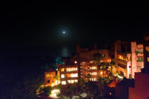 Moon set near Tenerife.